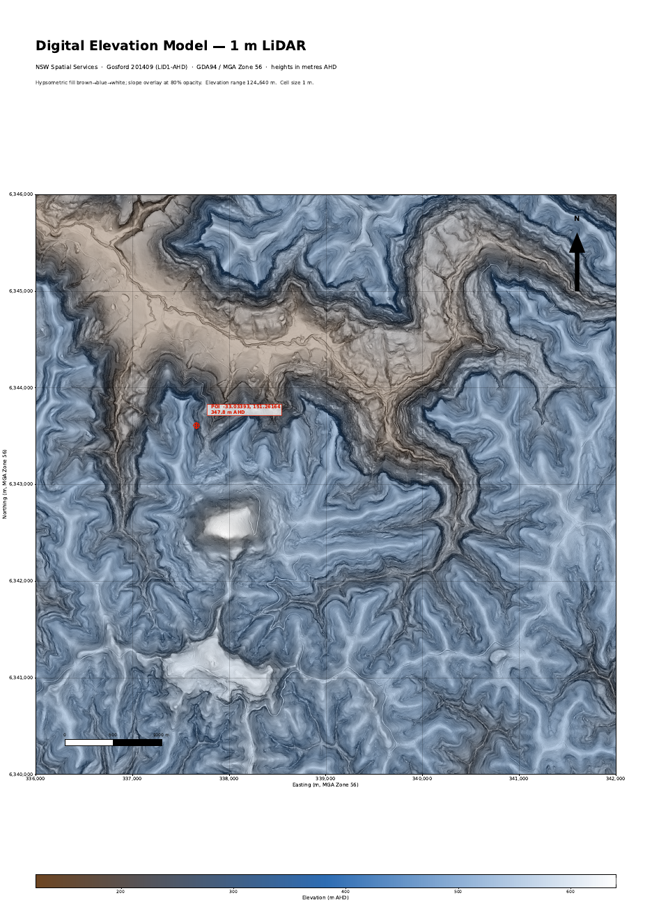 Preview of the A1 DEM map